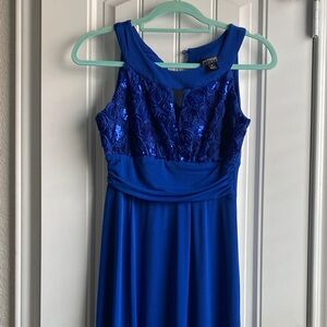 Elegant Blue Sleeveless Dress